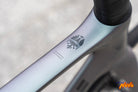 foto dettaglio logo bianchi bicicletta da strada